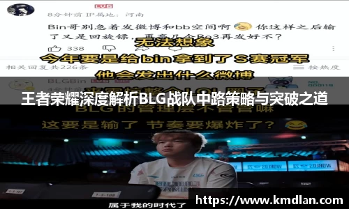 王者荣耀深度解析BLG战队中路策略与突破之道